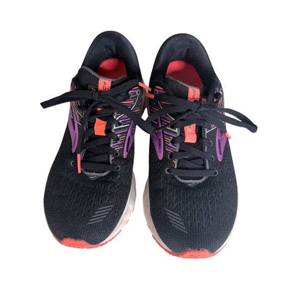 Brooks Adrenaline GTS 19 Running Shoes Womens Size 7 Black/Purple/Orange Athleti - Picture 4 of 11
